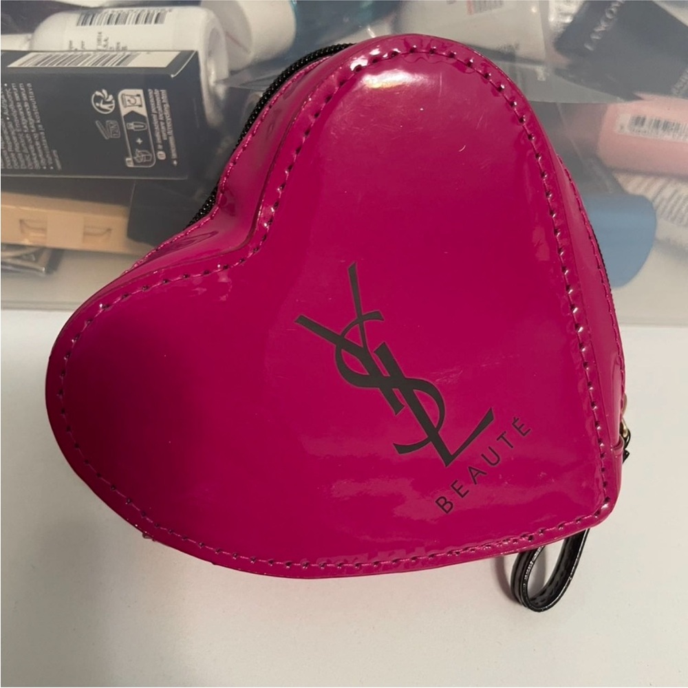 YSL Beaute Pink Heart-Shaped Pouch